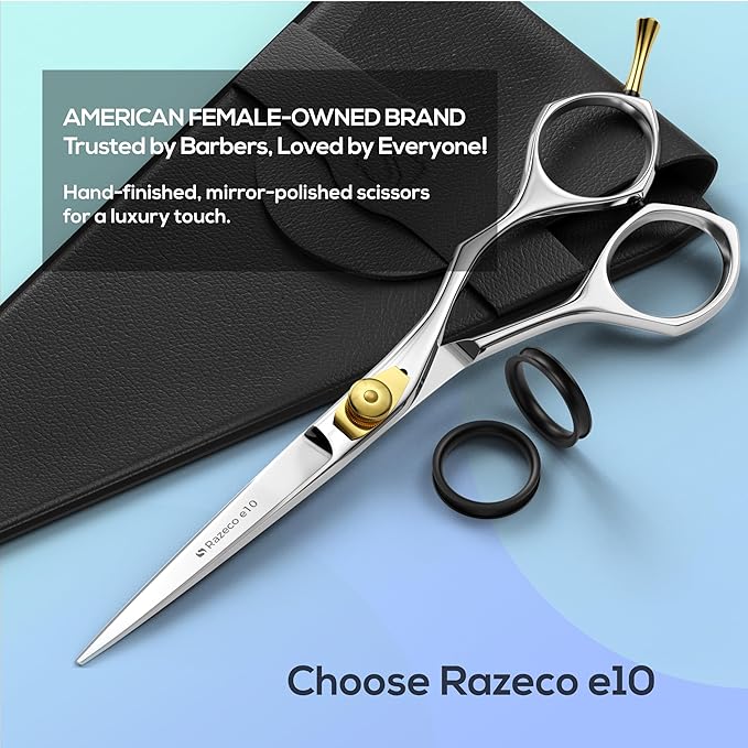 Suvorna 6" Hair Cutting Scissors for Professionals, Barbers & Hairdressers ??Sharp Hair Shears for Cutting, Trimming, Grooming ??Hair Scissors Professional for Men, Women, Adults