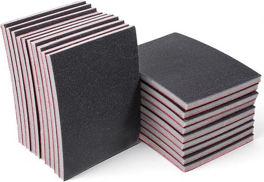 20 PCS 400 Grit Sanding Sponge Set, 3 X 4 Inch Abrasive Sanding Sponges Pads Ultra Fine Sandings Sponges Pads Soft Foam Hand Sandings Block, Soft Foam Hand Sander Block for Model Drywall Metal Wood
