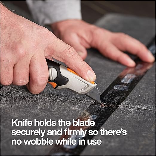 Fiskars 770010-1001 Pro Utility Knife, Fixed, Orange/Black