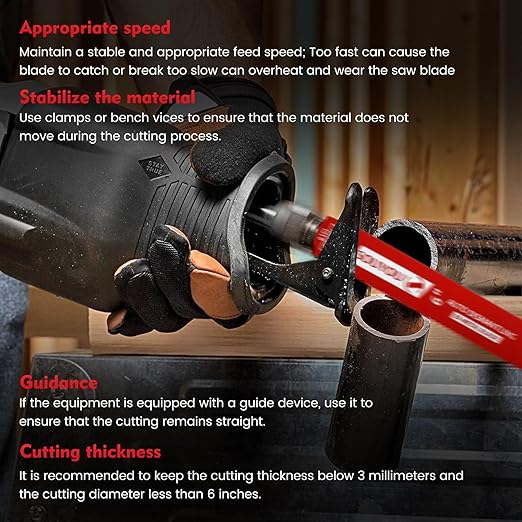 3 Pack 6 in 8 TPI Bi-Metal Reciprocating Saw Blades with Organizer Carbide Alloy Steel for Automobile Dismantling Metal Steel Cutting Non-Stick Coated for Less Heat for 1/16-5/16 Medium Metals