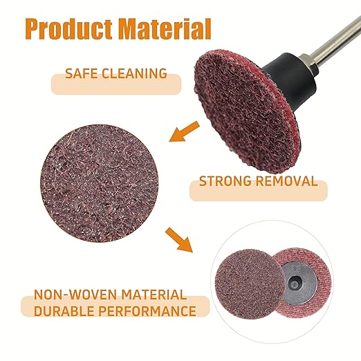 Merryland Surface Conditioning Disc 2 inch for Die Grinder, 2inch Medium Quick Change Disc 25 Pack, Sanding Disc Nylon Non-Woven Disc Paint Rust Metal Steel Iron Universal, DGTAA25C2