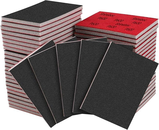 20 Pcs 3 x 4 Inch 600 Grit Sanding Sponge Set, Ultra Fine Sanding Sponges Pads, Soft Foam Hand Sander Block Wet Dry Sandpaper for Model Drywall Metal Wood Furniture Polishing