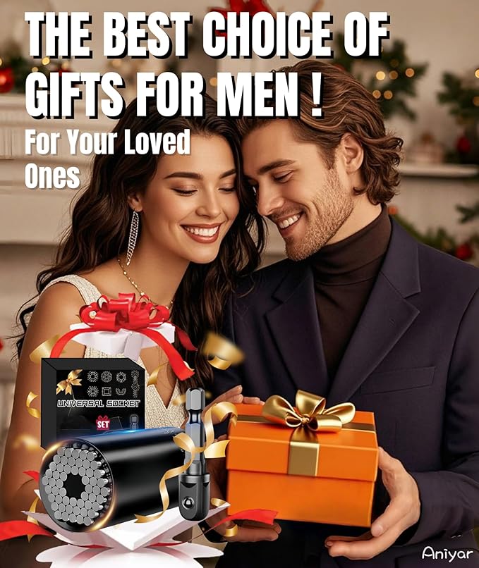 Christmas Stocking Stuffers Gifts for Adults Men Dad, Super Universal Socket Tools White Elephant Christmas Gifts for Who Have Everything Dad Boyfriend Husband Tools for Cool Gadgets