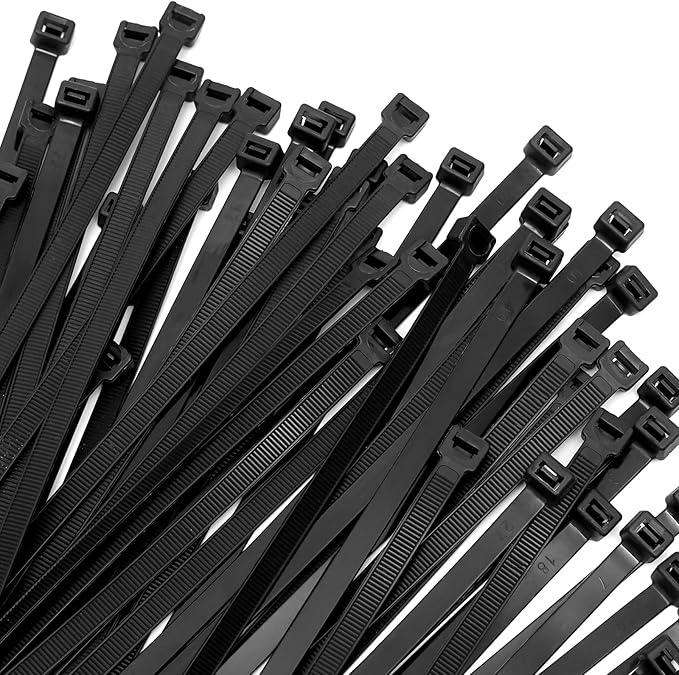 Zip Ties 12 inch 竊똇eavy Duty Cable Ties with 120 Pounds Tensile Strength竊똁lack Zip Ties竊?00 Pack, Wire Ties for Indoor and Outdoor Use.
