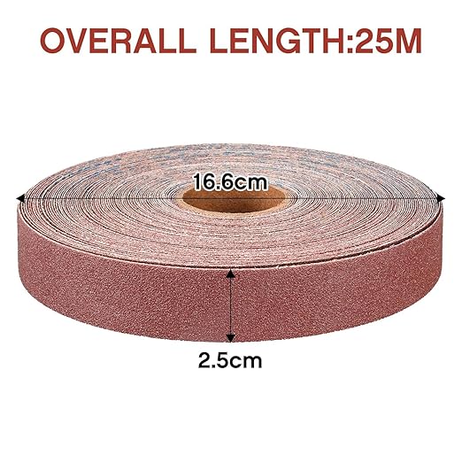 Emery Cloth Roll,240 Grit Continuous Sandpaper Roll 1" x 88 Feet Sandpaper Roll for Wood Furniture Finishing Metal Sanding Automotive Polishing