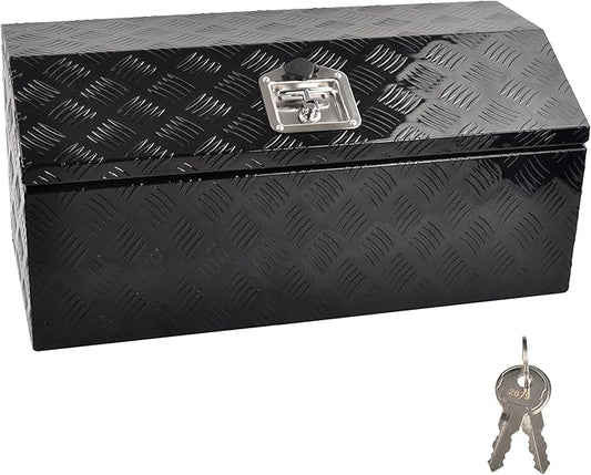 30 Inch Aluminum Truck Tool Box竊똇eavy Duty Truck Bed Tool Box Storage Organizer with T-Handle, Black (30'' x 13.2'' x 13.5'')