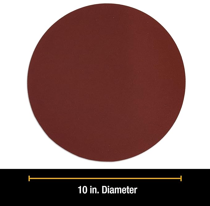 Dura-Gold Premium 10" Sanding Discs - 150 Grit (Box of 8) - Sandpaper Discs with PSA Self Adhesive Stickyback, Fast Cutting Aluminum Oxide Abrasive - Drywall, Floor, Woodworking, Automotive, Sander