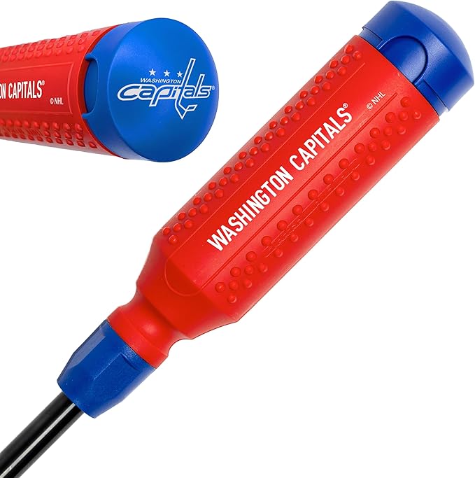 MEGAPRO짰 NHL짰 Team Edition Multi-bit Screwdriver | Officially Licensed NHL짰 Gear | Durable, Ergonomic, Pro-Grade Screwdriver (Washington Capitals짰)