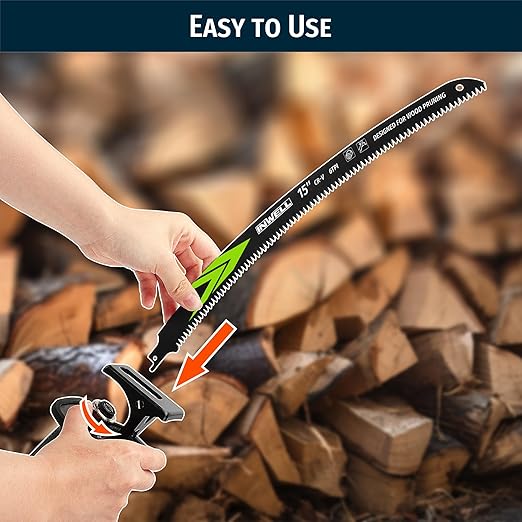 15 Inch Japanese Teeth Reciprocating Saw Blades, Ultra-Fast Arc Edge Blades for Wood Pruning and Tree Cutting, 6TPI Reciprocating Saws Compatible with Most Tools