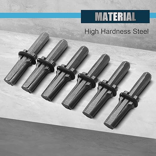 6pcs Rock Splitting Wedges and 1pcs Rotary Hammer Drill Bit, 5/8" Plug Wedges and Feather Shims, Stone Splitter Tools for Concretes, Granites, Boulders, Volcanic Rocks, Limestone Rocks