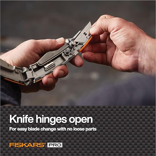 Fiskars 770010-1001 Pro Utility Knife, Fixed, Orange/Black