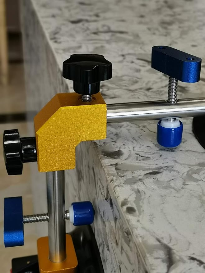 ZUOS Right Angle 90 Degree Countertop Seam Setter with 6" Suction Cup for Seam Joining & Leveling/Professional Countertop, granite竊?Stone, Marble Slab Installation. (2 PACK) (6" seam setter)