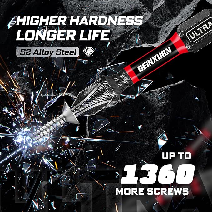 82Pieces Impact Screwdriver Bits Set, Magnetic S2 Steel Phillips/Square/Torx/Hex Insert Power Bits Tips with Impact Bit Holder and Impact Nut Driver and Mini Wrench