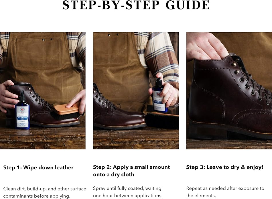 Cobbler's Choice All-Natural Waterproofing Spray - Leather Protector - Easy Spray Application
