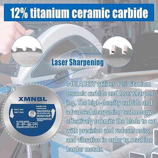14 Inch Metal Steel Cutting Saw Blade,Replacement for Evolution 14 Inch Chop Saw Blade for Evolution S14CPS,S15CPS,S355MCS,S355CPS,S380CPS|Metal Cutting Saw,66Teeth Mild Steel Cermet Blade（2PC