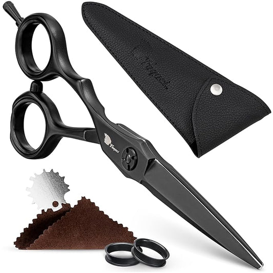 Fagaci Hair Scissors Professional Left 6??440C Steel for Superior Precision, Extremely Sharp Blades Hair Cutting Scissors for Women & Men, Durable Sharpness Hair Shears for Hair Cutting
