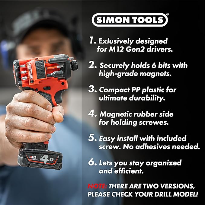 Magnetic Bit Holder for Milwaukee M12 Impact Driver & Drill - Milwaukee Bit Holder for M12
