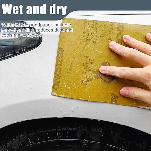 7000 Grit Sand Paper, 9 x 11 Inch, 25 Pcs Wet Dry Sandpaper Sheets, Silicon Carbide for Wood, Metal, Automotive Sanding and Polishing, Waterproof and Durable