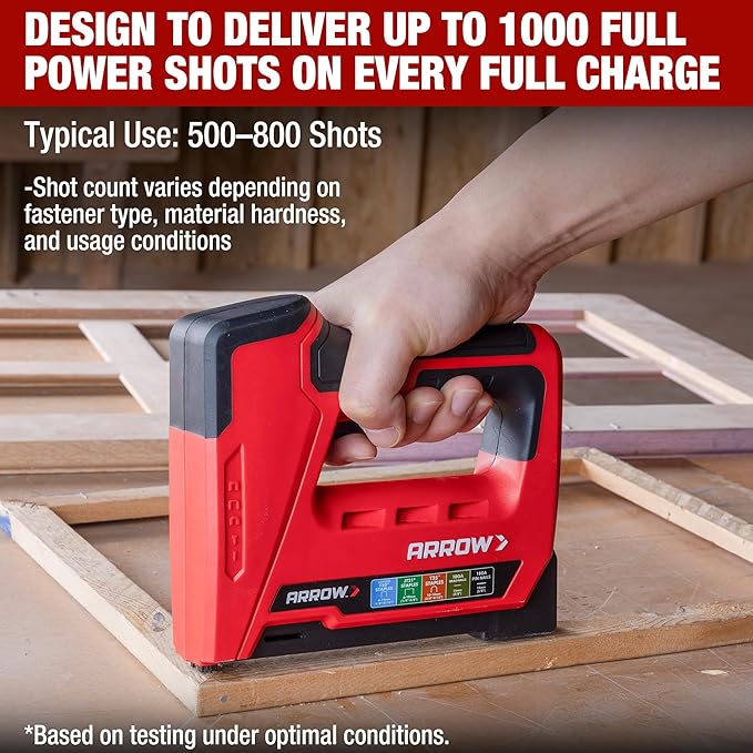 Arrow Electric Staple Gun, 5 in 1 Cordless Staple Gun for Upholstery with 3000Pcs Staples and Nails, 3.6V Rechargeable Heavy Duty Band Nailer with Staple Remover, for Wood, Home, DIY, ET501C