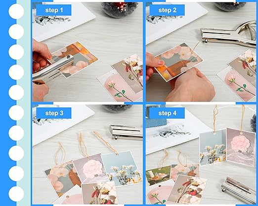 MyLifeUNIT Single Hole Punch, 1/4 Inch Heavy Duty Hole Puncher for Crafts Tags Paper ID Cards PVC Cardboard