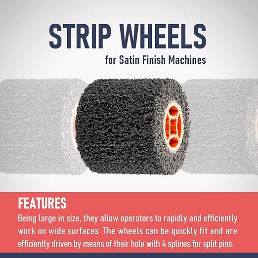 Black Cleaner Flap Wheels, Strip Drum, 110x100mm, 4 inch, for Pickling, Removing Rust, Paints, enamels, oxidations. for Burnishing Polishing Machine (40 GRIT)