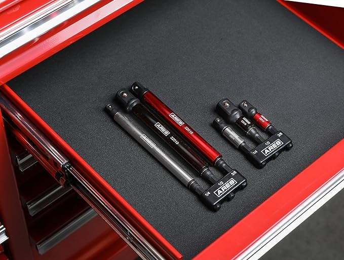 ARES 22011-3-Piece 3-Inch Impact Grade Socket Adapter Set with Color Sleeve - Turns Power Drill into High Speed Nut Driver - 1/4-Inch, 3/8-Inch, and 1/2-Inch Drive