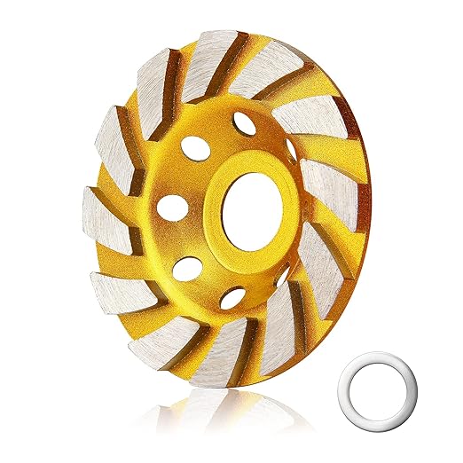 4.7 Inch Concrete Turbo Diamond Grinding Cup Wheel 12 Segs Heavy Duty Angle Grinder Wheels for Angle Grinder