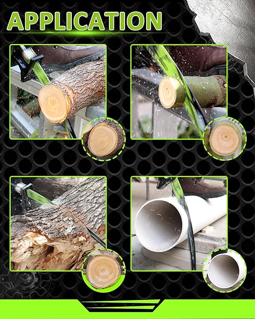 Japanese Teeth Reciprocating Saw Blade 7Inch - Saber Saw Blades Wood Pruning, 4pcs Curved Edge 6TPI for Tree Trimming, Wood/PVC Pipe Cutting, Cr-V Sabre Blades Better Wear Resistance
