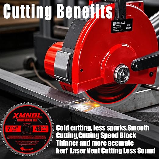 7-1/4 Inch Metal Cutting Saw Blade,Replace for Diablo D0748CF 7 1/4 Inch Metal and Stainless Steel Cutting Saw Blade,Compatible with 7-1/4 Inch Circular Saw,Cermet Carbide,5/8" Arbor,5X Longer Life