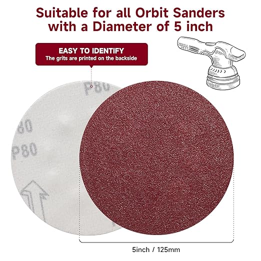 5 Inch 100 PCS Sanding Disc 600 Grit,Hook and Loop Sanding Discs for Random Orbital Sander