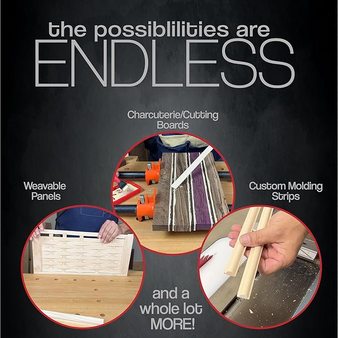 Thin Rip Jig Table Saw Jig for Making Repetitive Narrow Strip Cuts on Table Saws with 3/4" x 3/8" Miter Slots ?줐lso Works with Many Router Tables and Band Saws
