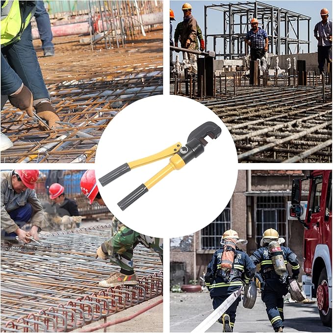 13 Ton 4-22mm Hydraulic Rebar Cutter&Benders Professional Handheld Hydraulic Rebar Cutter w/Box Steel Bolt Chain Cutting Tool for Roll Cages Can Cut Screw Thread Steel (Shear Area Max: 22mm/0.86in)