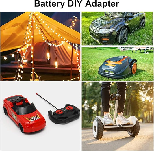 20V to 12V Step Down Converter for Dewalt Battery, DC Voltage Battery Power Adapter,20A 240W Buck Converter Regulator,with Over Discharge Protection, Switch and Fuse.