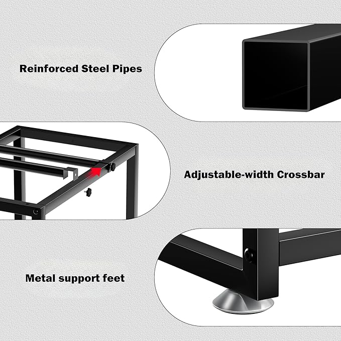 Tire Rack for Garage Holder, Tire Storage Rack Up to 220lbs for Heavy Duty Steel Wheel Adjustable Modular Organizer Storage Metal Rack