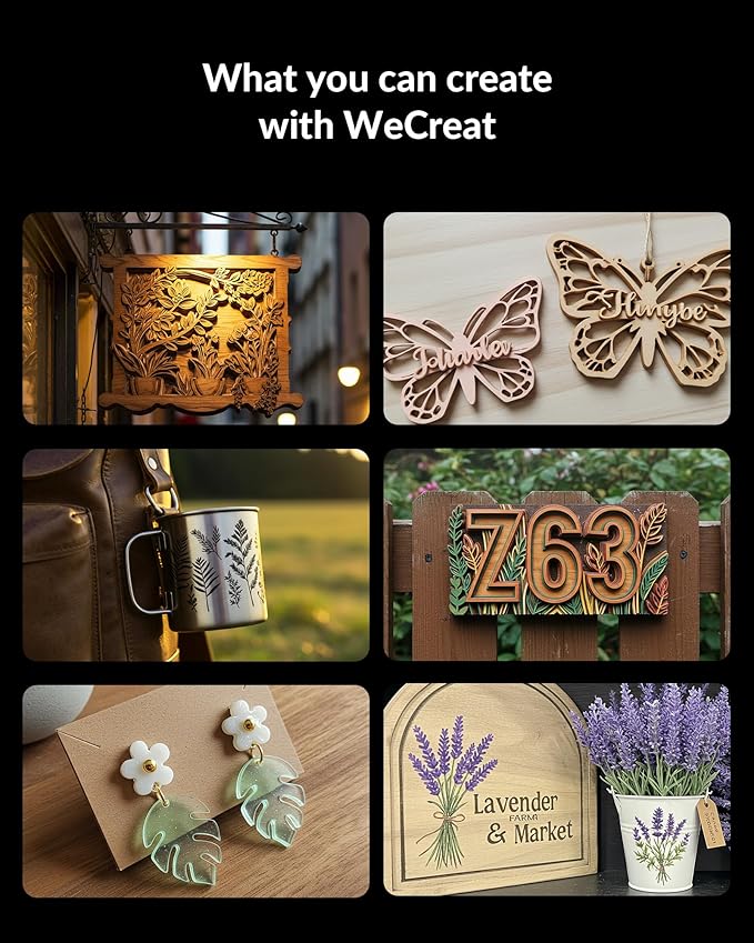 WECREAT Vision 40W Laser Engraver and Cutter Machine with Automatic Conveyor Feeder, Fume Extractor, 4-in-1 Rotary, Air Assist, Laser Bed for DIY Engraving and Cutting Acrylic Wood Metal Leather
