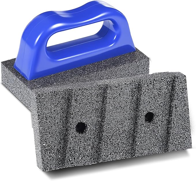 2 Pcs Rub Brick with Handle Concrete 20 Grit Masonry Tools Smoothing Cleaning Removing Marks Tool