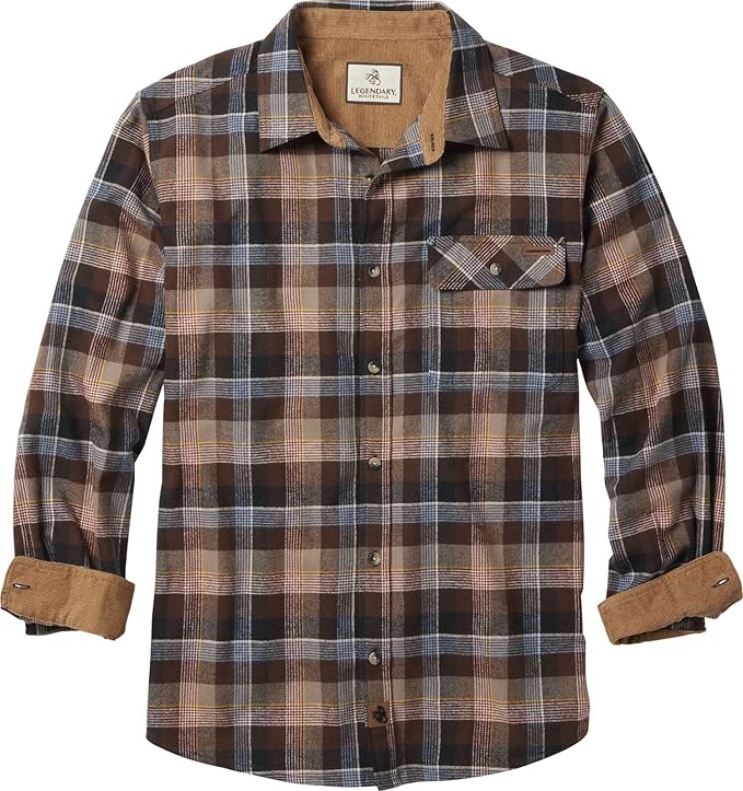 Legendary Whitetails Men's Flannel Shirt Long Sleeve Button Down 100% Cotton