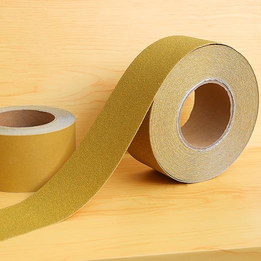PSA Longboard Sandpaper 180-Grit 2-3/4in x 20 Yards Self Adhesive Stickyback Continuous Roll PSA Sandpaper Roll for Automotive Woodworking Air File Sanders Hand Sanding Blocks