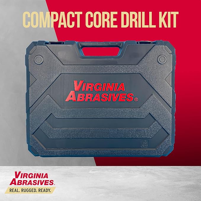 Virginia Abrasives 433-22000 1pc Automatic Clutch Variable Speed Core Drill - Premium Concrete Core Drill Machine for Wall/Brick, Handheld Tool for Efficient Drilling, Power Tool for Pros and DIYers