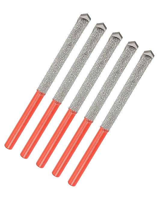 DT-DIATOOL Diamond Mortar Raking Bit - Tuck Pointing Bit with Carbide Tipped for Granite Marble Concrete Masonry Stone Removals Vacuum Brazed Bit (7.2 * 74mm)*5