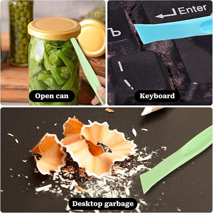 2 in 1 Plastic Scraper Tool,Multi-purpose No-Scratch Scraping Tool Small Scraper Cleaning Tool for Removing Oil Stains, Dirt, Paint, Sticker Remover Gum Scraper (3 Pack)