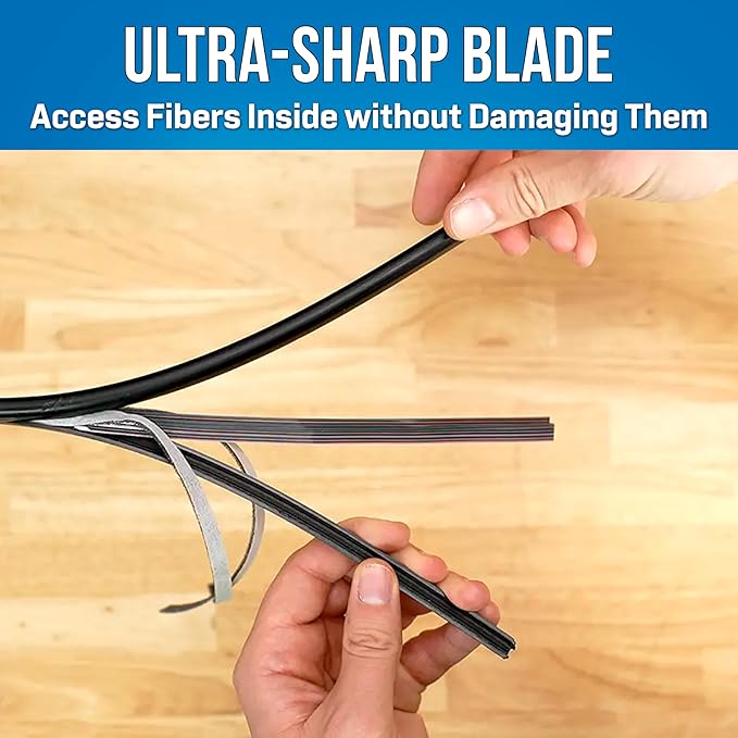 Jonard Tools CSP-RPXL Cable Slitting Pliers for RPX Long Span Cable - Free Ribbon Fiber Optic Cable, Ergonomic Spring-Loaded Handle, Fixed Ultra-Sharp Blade, with Guide Blocks