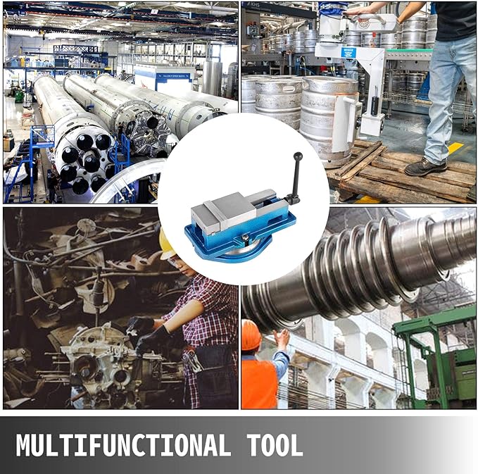 VEVOR Milling Vise 4 Inch,Bench Clamp Vise High Precision Clamping,Mill Vise Ductile Iron Material with 360 Degree Swiveling Base