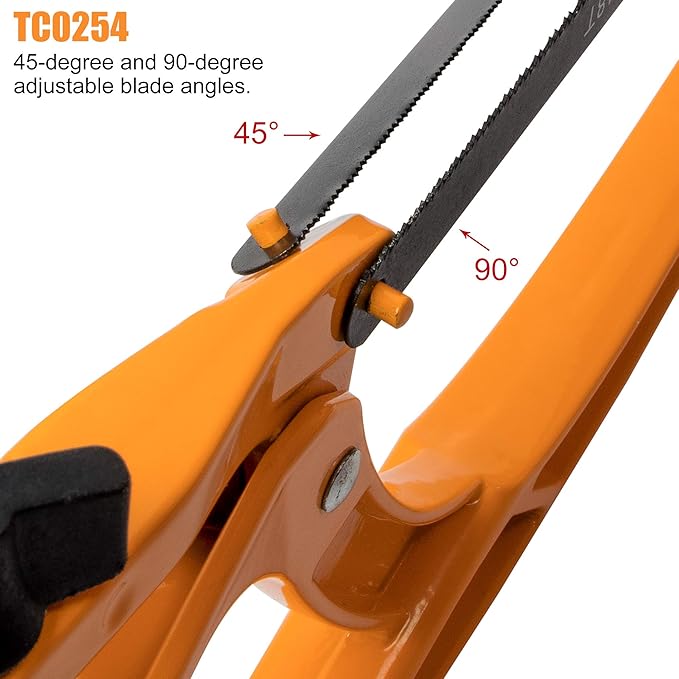 BEETRO Hacksaw Frame Set, 12’’ 10'' hacksaw and 6’’ Mini Hand Saw, Including Six Extra Flexible Blades, Cutting Tool for Metal, Wood, PVC Pipe