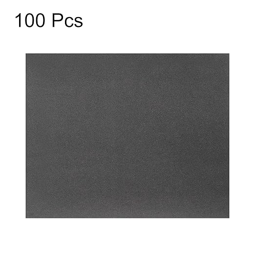 HARFINGTON 100pcs Sandpaper 180 Grit 9 x 11 Inch C-Weight Backing Silicon Carbide Abrasive Wet Dry Sanding Sheets for Wood Finishing, Metal Sanding, Automotive Polishing