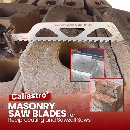 12-Inch Brick, Masonry, Porous Concrete, Engineered Stone Cutting Reciprocating Saw Blade - 2 Pack