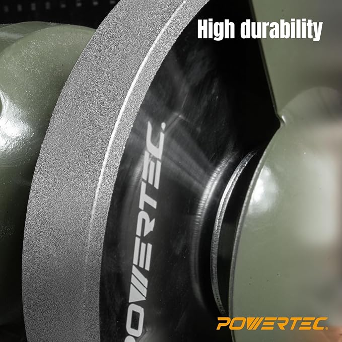 POWERTEC CBN Grinding Wheel 8 Inch 320 Grit, Bench Grinder Wheel for Sharpening HSS Tools, Lathe Tools & Chisel Set, 8" x 1" Wide, 5/8" Arbor Bench Grinder Wheels for Bench Grinder, 1 PK (15701)