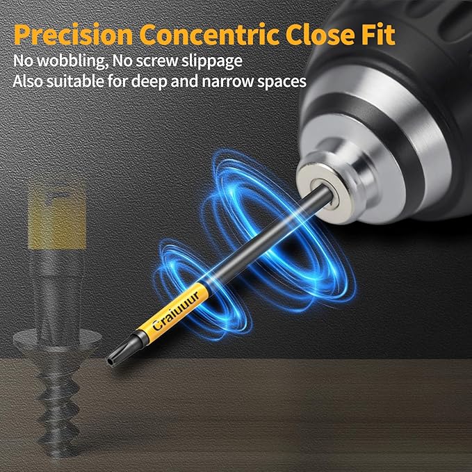 14PCS Impact Long Torx Bit Set, 6-Inch, T7?밫40, Tamper Proof Star Bits Set, Magnetic Security Torx Bit Set with 1/4 Inch Hex Shank, S2 Steel, Ideal for Automotive, DIY, Electronics