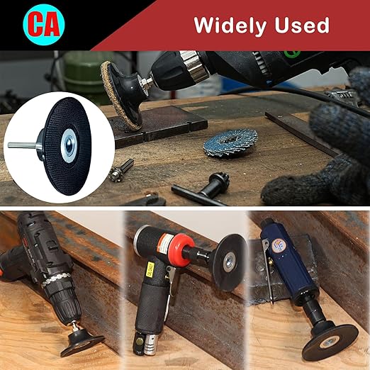 2PCS 3 inch Sanding Discs Holder Roll Lock Disc Pad Quick Change Disc Adapter with 1/4" Shank for 3" Sanding Disc Die Grinder Drill Driver