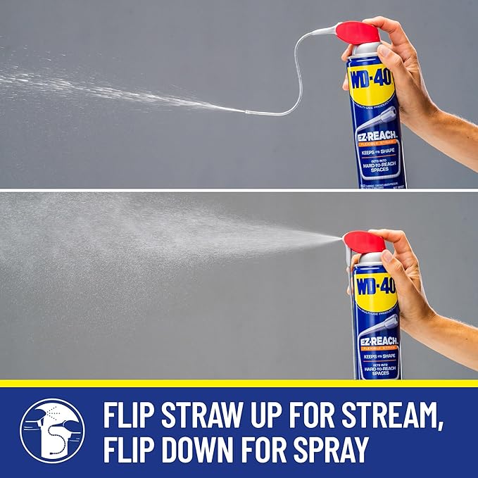 WD-40 Original Formula, Multi-Use Product, EZ-Reach Flexible Straw, 14.4 OZ [Twin-Pack]